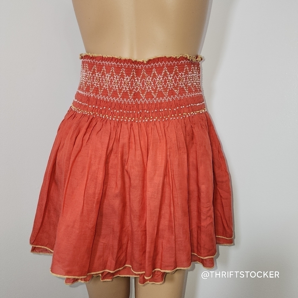 Free People lip smocking good skirt size S - Picture 4 of 7